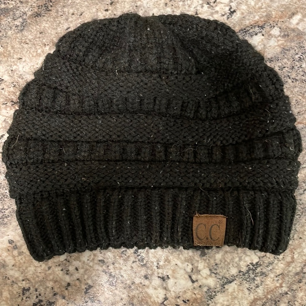 Black C.C. Beanie